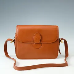 【美品】YSL イヴサンローラン ショルダーバッグ ヴィンテージ ブラウン ゴールド金具 斜め掛け レザー 本革