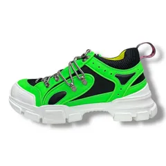 GUCCI フラッシュトレックスニーカー 厚底スニーカー グッチ グリーン 26.5cm （5978M）