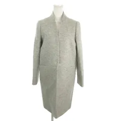 エムプルミエ M-Premier コート 36 グレー 無地 スタンドカラー 長袖 A223-003 2 /MN4 ■ECC001