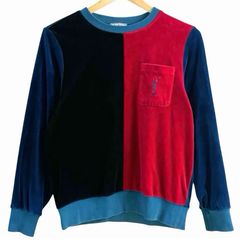 ヴィンテージ  YVES SAINT LAURENT イヴ・サンローラン  ベロア クレイジーパターン スウェット  レディース M