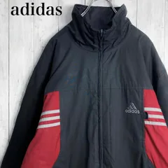 【希少デザイン】adidas 古着 ナイロン ダウンジャケット リバーシブル