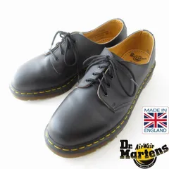 美品 英国製 Dr.Martens ドクターマーチン 4ホール 黒 UK12 31cm ブラック MADE IN ENGLAND プレーントゥ シューズ ブーツ D153-32-0025XV