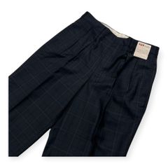 タグ付き 未使用品 当時物 VAN JAC ヴァンヂャケット チェック タック スラックスパンツ サイズ L /ビンテージ/メンズ