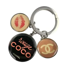 CHANEL ルージュ ココ メタル イエロー×オレンジ×ブラック キーホルダー