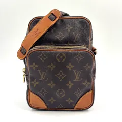 LOUIS VUITTON アマゾン モノグラム モノグラム レザー×PVC ブラウン ショルダーバッグ ゴールド M45236