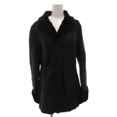 カルバンクライン CALVIN KLEIN スエードジャケット ムートン ラム 羊革 4 黒 ブラック /FF ■GY18