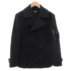 ディーゼル DIESEL ピーコート ジャケット ロゴ ボタン XS 紺 ネイビー /FF ■GY18