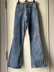 インディゴ デニム ブーツカット デニム ズボン