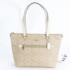 美品 コーチ シグネチャー F79609 レザー トート バッグ 肩掛け ショルダー ハンド A4 レディース RWM DO1-2【中古】