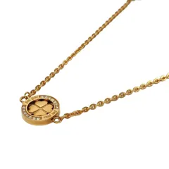 FolliFollie(フォリフォリ) ネックレス美品  - ピンクゴールド×クリア クローバー/ロング