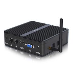 Weikibaba Mini PC with Windows 10 Pro, Celeron J4125 processor, 8GB DDR4 memory, 256GB SSD, HDMI, VGA, Wi-Fi, USB 3.0, RS232 COM, and a space-saving industrial PC.