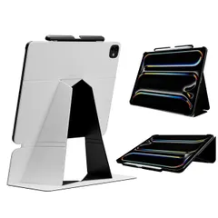 MOFT【公式直営店】iPad Pro 11インチ ケース（M4、2024）対応 タブレットケース 保護カバー タブレットスタンド 3角度調整可能 iPadスタンド 「ペンシルホルダー付き」 超軽量 薄型 折りたたみ 持ち運びやすい（ミスティグレー）