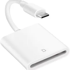 Type-Cカードリーダ【2025新機種高速USB 2.0】SDカードリーダカメラアダプタ双方向データ転送設定写真動画ドキュメント読み取り不要Word Excle PPT PDF読み取り変換アダプタ スノーホワイト