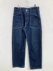 YMCL KY ワイエムシーエルケーワイ デニムパンツ 30 ネイビー フルレングス 無地 ワンポイント スタンダード ストレート レギュラー リジッド・ワンウォッシュ