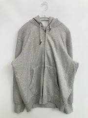 UNIQLO ユニクロ パーカー L グレー コットン 無地 ジップアップ 長袖