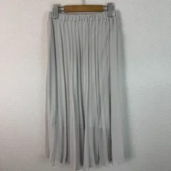 LOWRYS FARM ローリーズファーム プリーツ スカート 無地 ライトグレー Fサイズ レディース 古着 シンプル レトロ