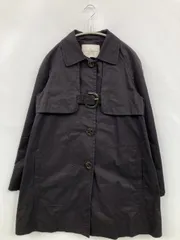 ZARA BASIC ザラベーシック トレンチコート L ブラック コットン 無地 ミドル丈 フードなし