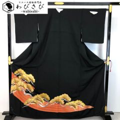 袋帯 前田仁仙 鳳凰に花柄模様 縦柄グラデーション 紺鼠色 O-4124 袋帯 前田仁仙 鳳凰に花柄模様 縦柄グラデーション 紺鼠色 O-4124