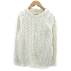 グローバルワーク GLOBAL WORK ニット セーター 長袖 アルパカ混 L オフホワイト 白 /YM41