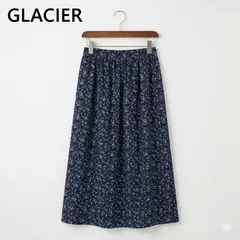グラシア GLACIER 小花柄 ロングギャザーフレアスカート ウエストゴム仕様