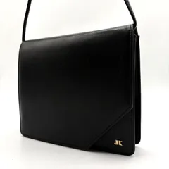 JUNKO KOSHINO leather shoulderbag コシノジュンコ レザー製 ショルダーバッグ JK 冠婚葬祭 セカンドバッグ 黒
