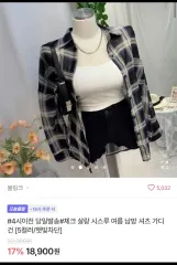 チェック シースルー シャツ