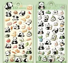 3D かわいい アソートステッカー シール パンダ ① 2枚セット【その他、ドキュメンタリー 新品】