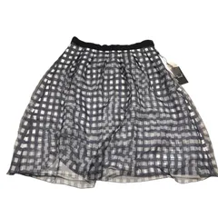  【新品タグ付き】SONIA RYKIEL Collection シアーチェックフレアスカート 格子柄 シアー【Z1811】