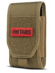 OneTigris米軍愛用スマートフォンポーチ iPhone7 7Plus iphone6 6Plus iPhoneSE ドコモ Sony xperia Galaxy など5.5インチスマホ対応 ベルクロ仕様 MOLLE装備に着装可能ベルト固定式ポーチ シリコ