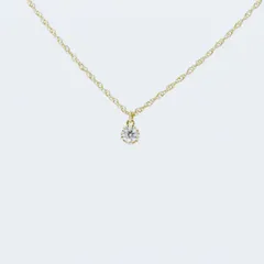 アガット ダイヤモンド ネックレス 0.10ct K18YG(18金 イエローゴールド) 質屋出品