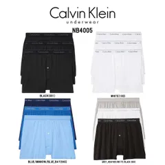 Calvin Klein(カルバンクライン)ck ニットボクサー 前開き ボタン 3枚組 セット クラシックフィット ロゴ コットン 綿 パック メンズ 男性用 下着  NB4005
