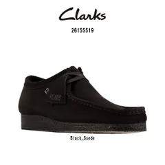 CLARKS(クラークス)ワラビー ローカット スエード スタンダード シューズ レースアップ ブラック 革靴 カジュアル メンズ WALLABEE 26155519