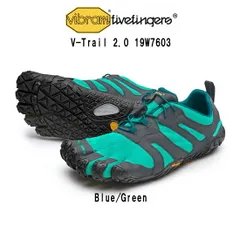 Vibram FiveFingers(ビブラムファイブフィンガーズ)レディース 五本指 シューズ トレイルラン トレッキング ブルー グリーン V-Trail 2.0 19W7603のサムネイル