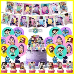 KPOPガールズ! デーモン・ハンターズ 誕生日 バースデー飾り パーティー ガーランド風船 バルーン 子供ゲーム記念日ケーキトッパー装飾 キッズ アニメ 映画 女の子 demon hunters 韓国 Netflix