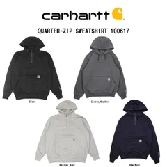Carhartt(カーハート)フーディー スウェット パーカー ルーズフィット 大きめ オーバーサイズ ハーフジップ レインディフェンダー メンズ 100617
