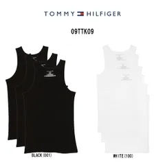 TOMMY HILFIGER(トミーヒルフィガー)タンクトップ ロゴ ワンポイント リブ 3枚パック 肌着 メンズ 3-PACK TANK 09TTK09