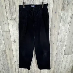 OLD Polo by Ralph Lauren ポロ バイ ラルフローレン 日本製 ブラック 肉厚 厚地 コーデュロイ パンツ メンズ 80 サイズ