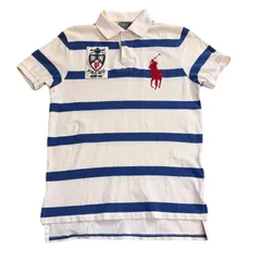 ポロバイラルフローレン　ポロシャツ　Sサイズ　ビッグポニー　刺繍　エンブレム　ボーダー