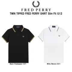 FRED PERRY(フレッドペリー)レディース ポロシャツ 半袖 コットンピケ ティップライン ロゴ 刺繍 ワンポイント スリムフィット 定番 TWIN TIPPED G12