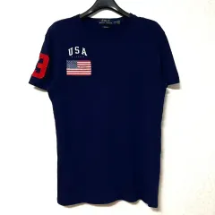 S 90 POLO RALPH LAUREN レディース USA 半袖Tシャツ ネイビー