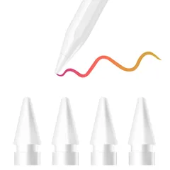 Apple ペンシル交換用ペン先 GD13 GD13Pro適用替えペン先 4個入り 白ペン先 超高感度 繊細 耐摩アップルペンシル第一＆二世代代用ペン先