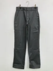 Dickies ディッキーズ チノパンツ 28X32 グレー フルレングス コットン 無地 ワンポイント ブランドロゴ スタンダード ストレート レギュラー
