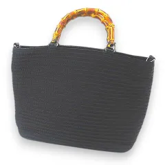 グッチ GUCCI トートバッグ 000 1998 0540 バンブーバッグ ハンドバッグ ブラック 黒系 キャンバス レザー