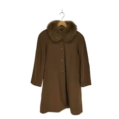 ユーズドフルギ USED古着 RiFRAT cashmere fur カシミヤ100％ ファー付きロングコート レディース  9AR