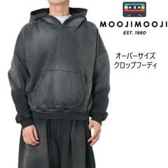 MOOJI MOOJI Oversize Crop Hoodie Black - メルカリ