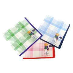 ポロ ラルフローレン ハンカチ スカーフ ランチマット ３枚セット ブルー グリーン ピンク チェック　ポロベア　ベア　大判ハンカチ　くま ブランド 白 POLO RALPH LAUREN レディース　メンズ 20代 30代 40代 50代 60代 70代 プ