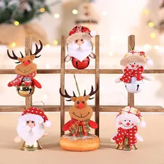 クリスマスぬいぐるみの装飾品 かわいい クリスマスツリーの装飾 おもちゃ 6点入り サンタ人形 クリスマス 子供ギフト クリスマス ツリーペンダント 雪だまる/サンタクロース/エルク/クマ Christmas decorations クリスマスツリー パー 1