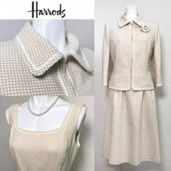 ★当日発送可能【訳あり美品】ハロッズ　セレモニースーツ　千鳥チェック