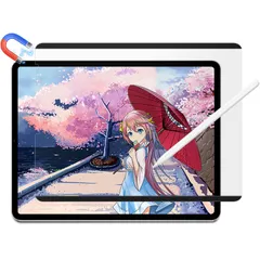 BYRYU 着脱式 ペーパー感覚 フィルム iPad Pro 11 第4世代 M2 (2022 / 2021 / 2020 / 2018) / iPad Air 5 / iPad Air4 用 保護フィルム アンチグレア 反射低減 PLMGKIPAD11