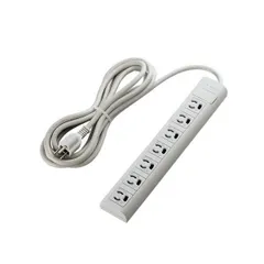 (まとめ) エレコム 抜け止めマグネット雷タップ3P・7個口 3.0m T-Y053NDA 1個 〔×5セット〕